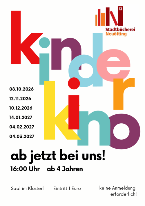 Kinderkino in der Bücherei Neuötting Kinderkino in der Bücherei Neuötting